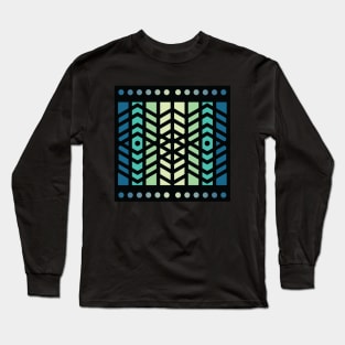 “Dimensional Being” - V.3 Blue/Green - (Geometric Art) (Dimensions) - Doc Labs Long Sleeve T-Shirt